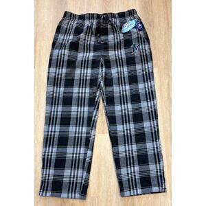 NWT Men's Concepts Sport Miami Marlins Flannel Pajama Pants - XXL -Black Plaid